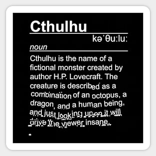 Cthuthlu - Dictionary Definition Sticker